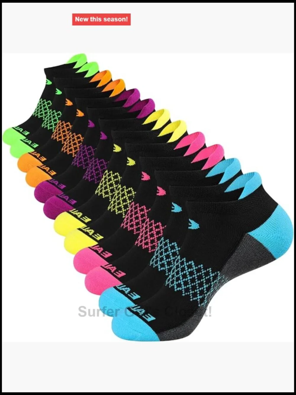 6 Pairs Women's Ankle Running Socks with Cushioned Sole